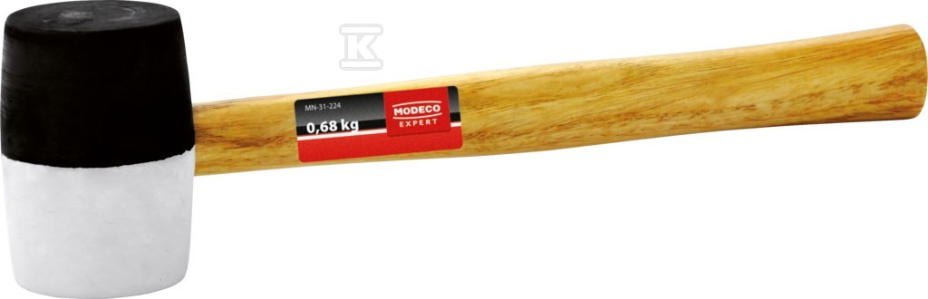 Młotek gumowy 340g trzonek drewniany - MN-31-212